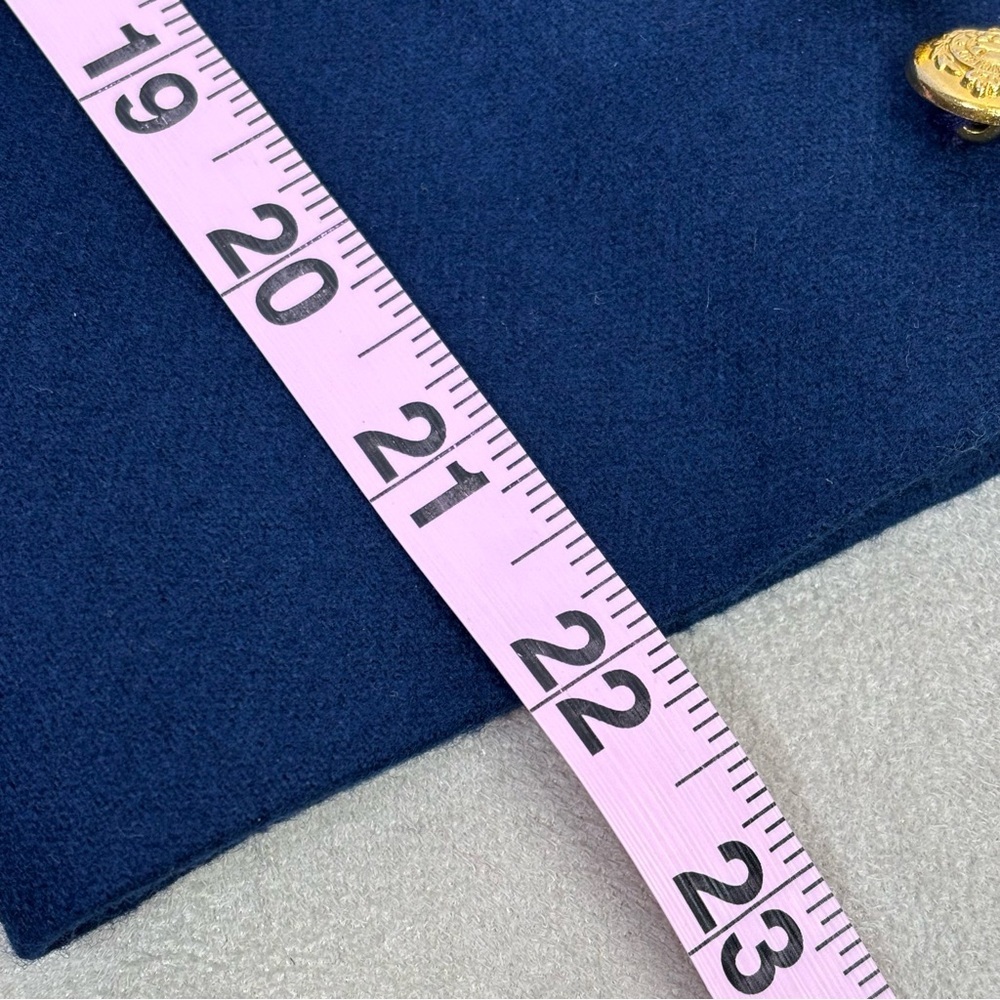 Pendleton Vintage Navy Blue Blazer Suit Jacket Size 10 Petite Gold Tone Buttons - Picture 11 of 12